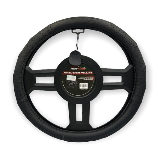 [FVOP03BK] Funda cubrevolante de piel negra