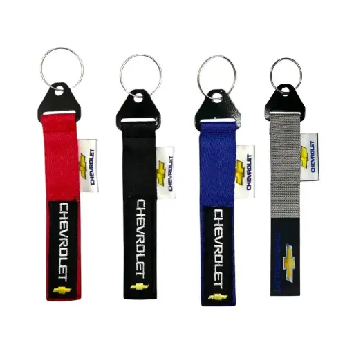 Llavero de tirón Chevrolet (azul, negro y rojo)
