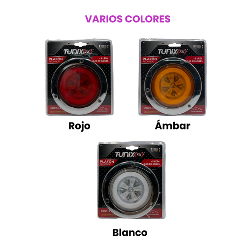 Plafón redondo de 5 LED y ojo de ángel