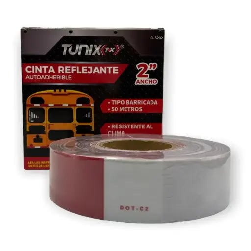 [CI-S202] Cinta reflejante tipo barricada de 2" (50 mts)