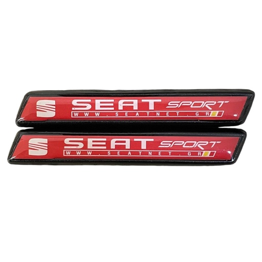 [MBL-SLPR-ST-SPT] Emblema para salpicadera tipo R (2) Seat Sport Rojo