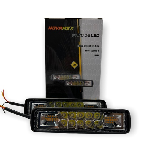 [FAL60148YL-SAI] Barra LED con cuartos blanco/ámbar