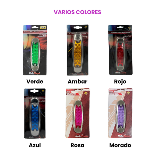 Plafón tipo Peter Bilt de 12 LED función fija y estrobo