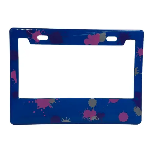 Portaplaca flexible para moto manchas varios colores 
