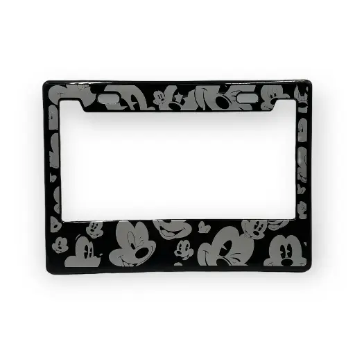 [PPM-MICKEYBK] Portaplaca flexible para moto Mickey silver