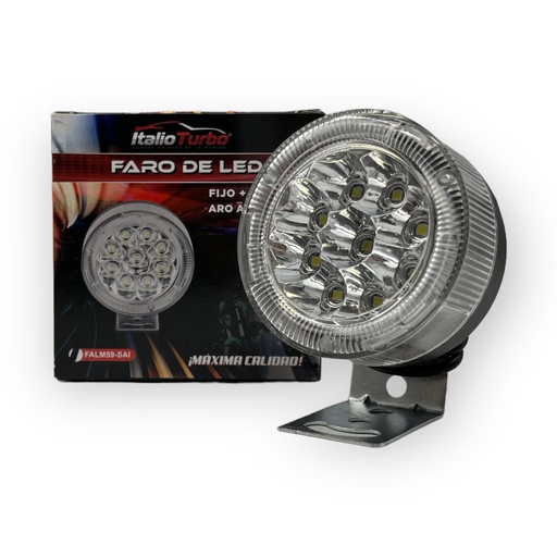 [FALM59] Faro LED con contorno RGB transparente y base