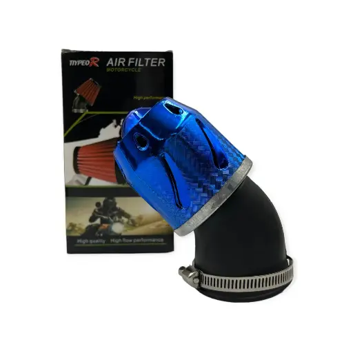 Filtro para moto deportivo inclinado 