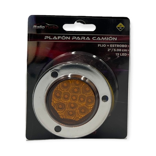 Plafón redondo con 9 LED de 2" fijo + estrobo