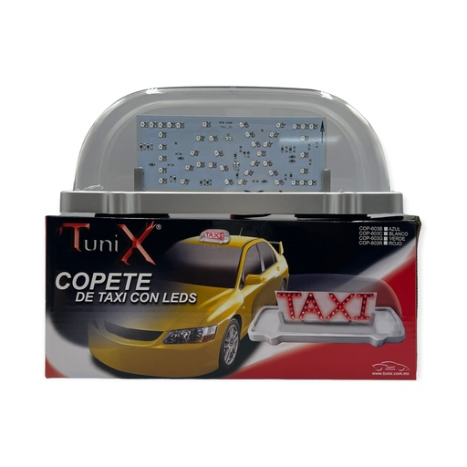 Copete de taxi con luz LED