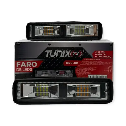 [FA-LH1012CY] Barra LED bicolor de dos paneles (blanco/ámbar)