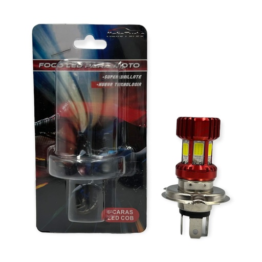 Foco H4 de 6 caras carcasa de color 