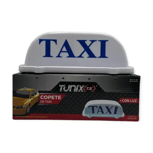 [COP-600] Copete de taxi con luz e imán blanco
