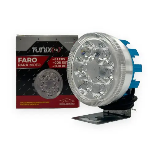 Faro de 6 LED con aro de ángel y carcaza de color 