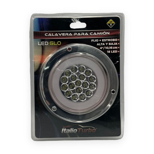 Plafón GLO de 4" para camión con 18 LED