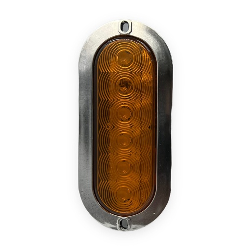 [PLA302CY-SAI] Plafón ovalado ámbar de 6" con 6 LED