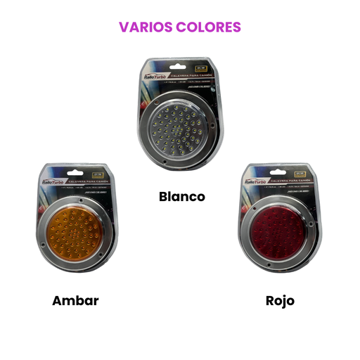 Plafón multivoltaje redondo de 48 LED ultra slim con estrobo