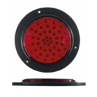 Plafón redondo de 48 LED contorno negro  