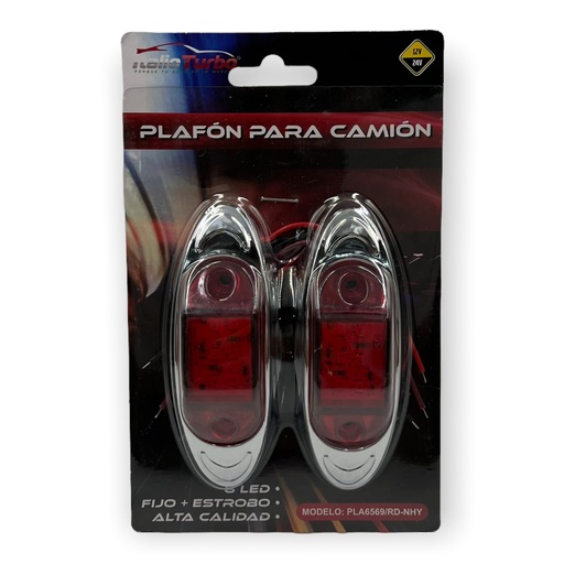 Plafon direccional lateral ovalado de 6 LED con bisel cromado