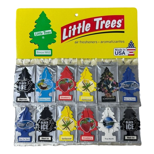 [U60-19190-20] Exhibidor de aromatizante de pino Little Three (60 piezas)