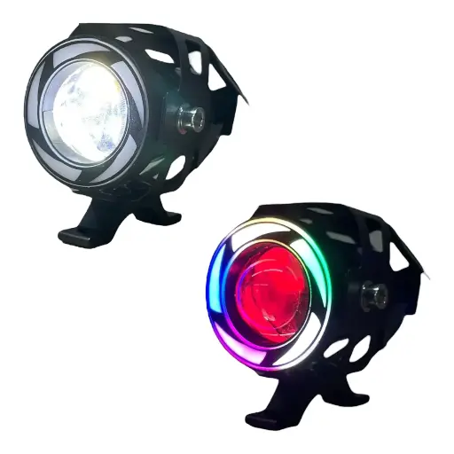 [FA-MMLH516CRGB] Faro para moto con ojo de demonio RGB (pieza)