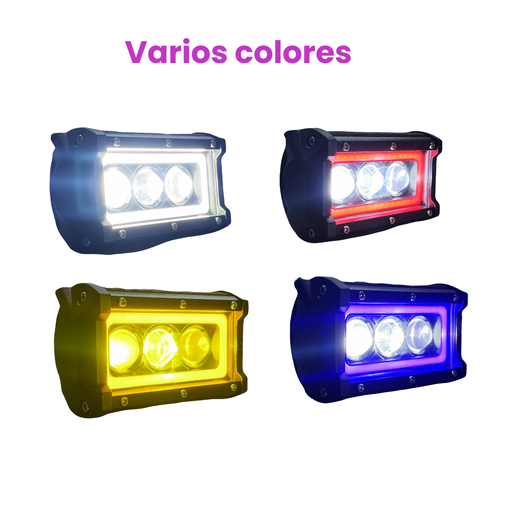 Barra LED bicolor con lupas 9D y ojo de ángel 