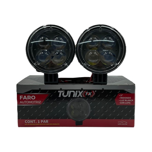 [FA-LHR4LC] Faro redondo con 4 LED y lupas