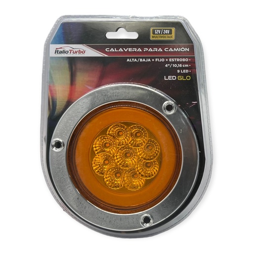 Plafón redondo GLO con arillo cromado 