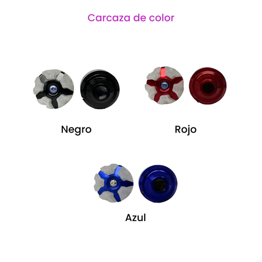 Slider para motocicleta con luz rgb y carcaza de color 