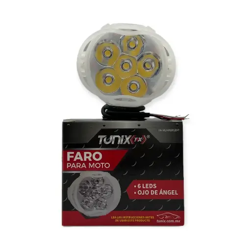 [FA-MLHR6RGB] Faro para moto carcaza transparente RGB