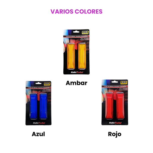 Plafón para camión mica rallada ambar de 10 LED 