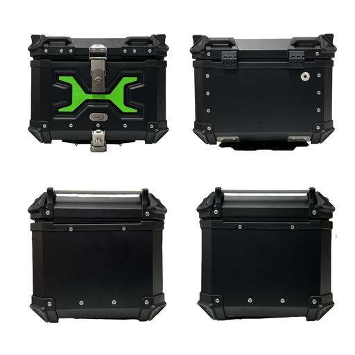 [RS-SPO-19300GN] Maletero de aluminio negro con luz verde 