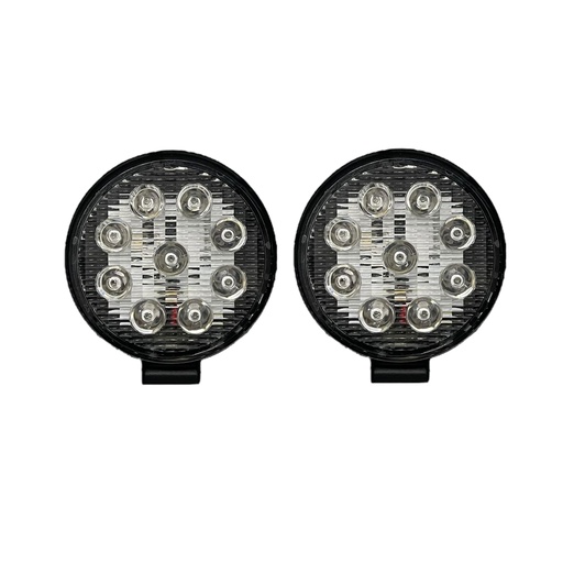 [FA-LHR9B] Faro redondo de 9 LED y arillo de color azul