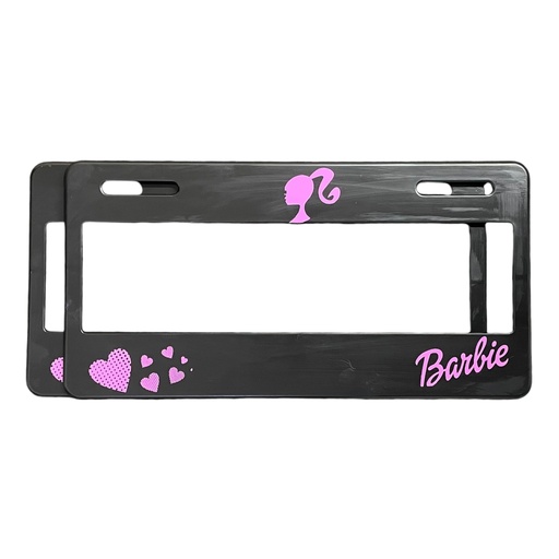 [FLEXI-BARBIE1] Portaplaca flexible Barbie negro
