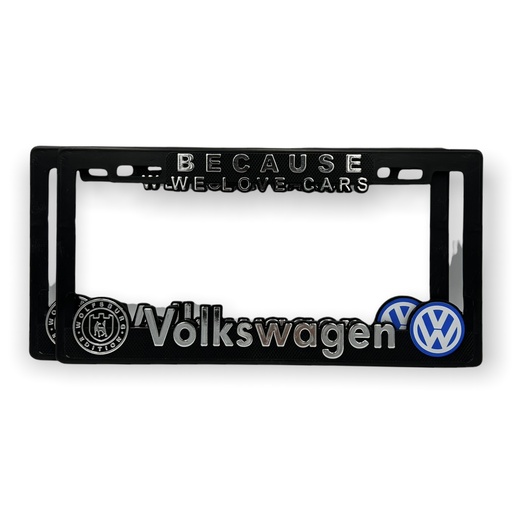 [PRE-VWLOVECARS] Portaplaca premium VW We love cars