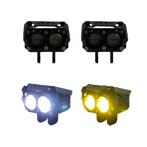 [FALM91-SAI] Faro LED bicolor de dos lupas 12/80V