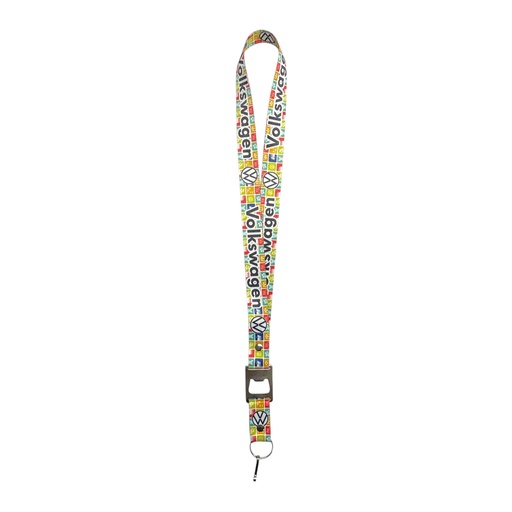 [LNY-VOLKSWAGEN5] Lanyard con destapador VW Arlequin colores