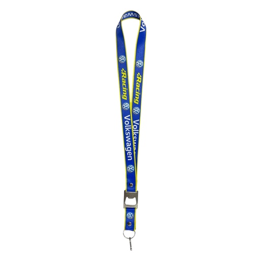 [LNY-VOLKSWAGEN6] Lanyard con destapador VW Racing azul