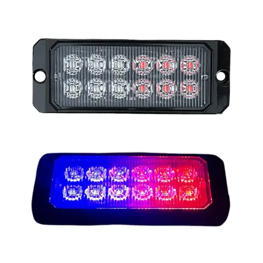[LA-E1216RB] Estrobo código patrulla de 12 LED con funciones 