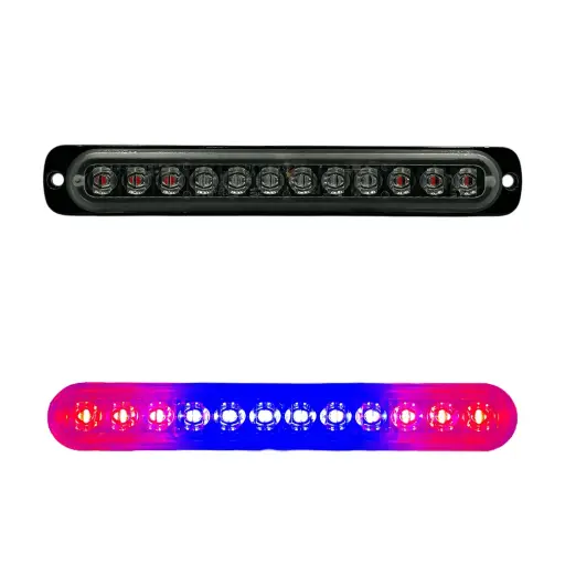 [COD12LED/REBLRE] Estrobo LED universal con 12 LED rojo/azul/rojo