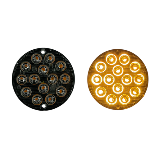 [COD14LED/YELLOW] Estrobo redondo LED universal con 14 LED ámbar