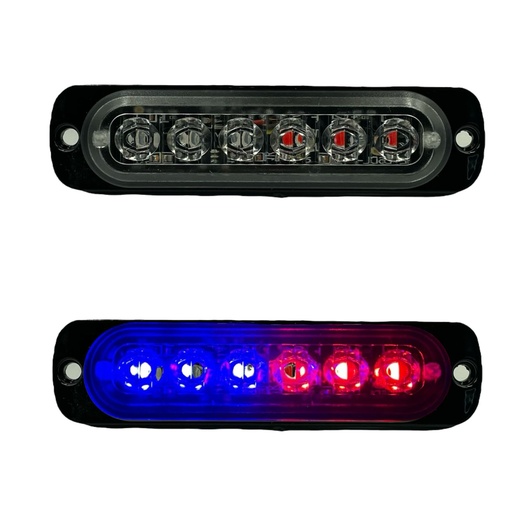 [KF-LED-6K/BL/RD] Estrobo de 6 LED código patrulla