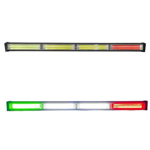 [RL4P-N032/RED/WH/GN] Barra LED verde/blanco/rojo de 4 paneles COB
