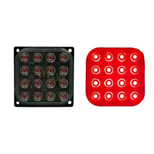 [COD16LED/RED] Estrobo cuadrado rojo de 16 LED universal