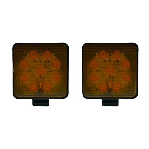 [27W/SQUARE/STR/YELLOW] Faro cuadrado luz ámbar
