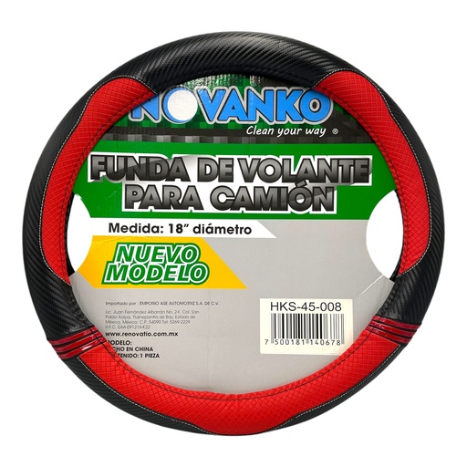 [HKS-45-008/BLACK RED] Funda cubrevolante para camión de 18" negro/rojo