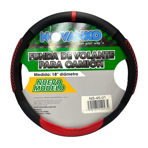 [NS-45-01/BLACK RED] Funda cubrevolante para camión de 18"