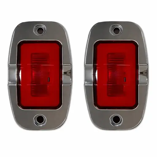 [MULT/6125/RD]  Plafón tipo tortuga de 9 LED con GLO bisel cromado rojo