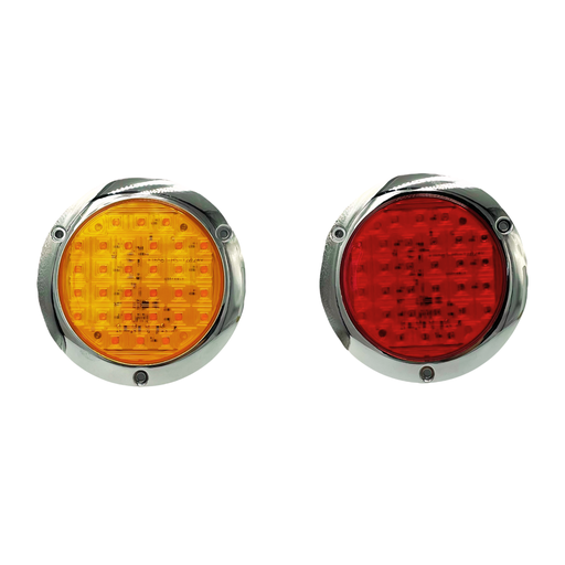Plafón redondo de 30 LED base cromada