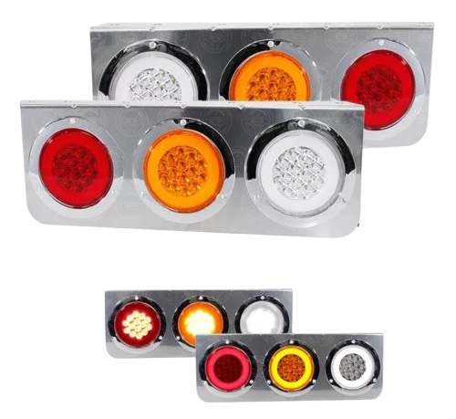 [SET/6782] Par de exhibidores en base de acero con ceja (Incluye 3 plafones redondos con GLO de 4" c/u) 