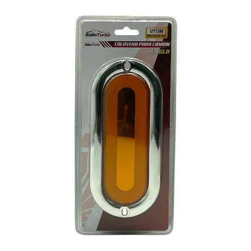 [PLA6747Y-SAI] Plafón ovalado ámbar con efecto de espejo de 6 pulgadas 